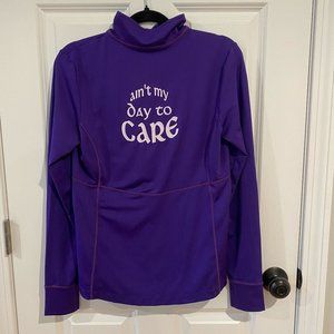 Charles River Apparel Purple Quarter Zip Pullover - Size‎ Medium